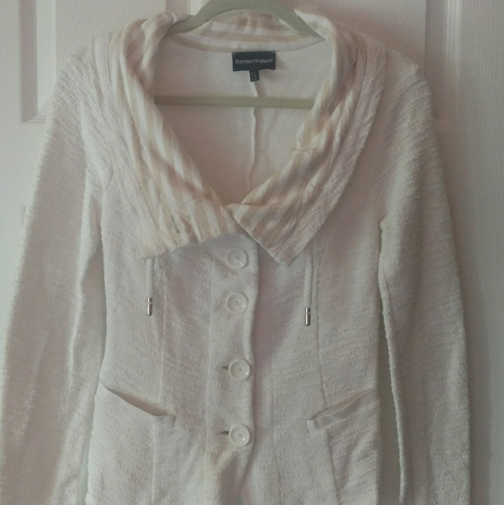 Emporio Armani blazer with tan and white collar